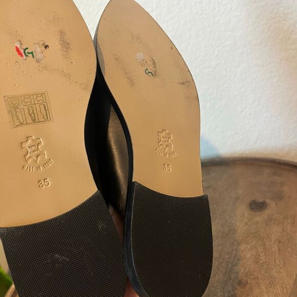 ATP Atelier All Tomorrow's Parties Black Leather Anzi Mules Women's Size 35 US 5 - Picture 10 of 11